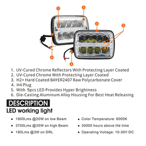 ไฟ Led ทำงานสปอตไลท์ Led ขนาด5นิ้ว,ไฟทำงานสปอตไลท์ Led 12V ไฟทำงานสำหรับรถยนต์ยานพาหนะ - Product Image 5