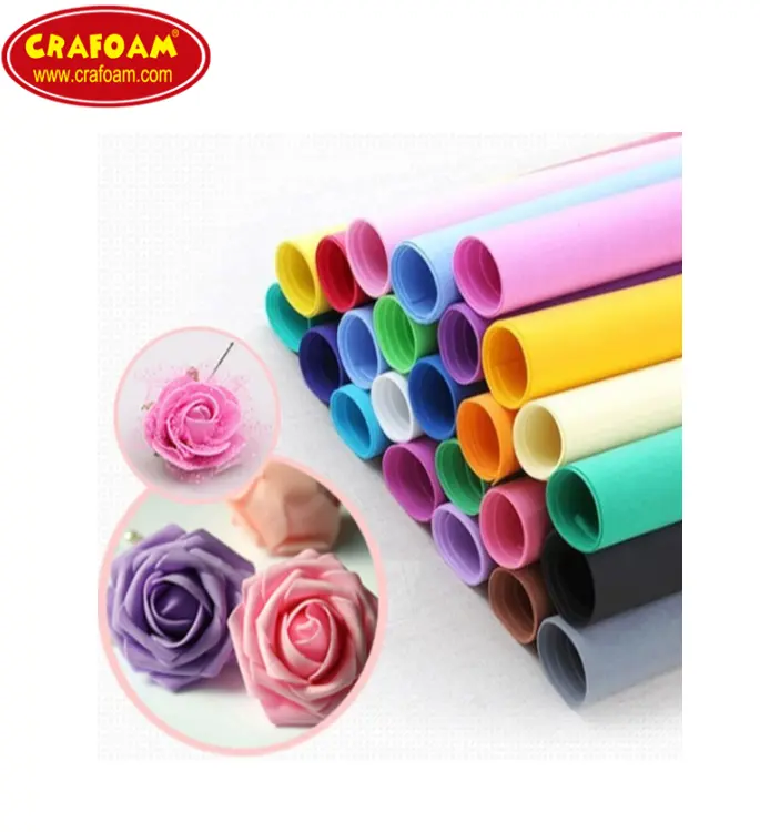 wholesale manufacturer price craft EVA foam rubber sheets roll material for handicraft /packing/ flower making