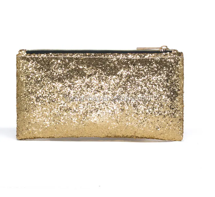 Neue stil gold pailletten kosmetische make-up tasche glitter kupplung abend tasche designer pailletten luxus kosmetik taschen