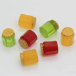 树脂 3D 果酱罐平背凸圆形微型食品艺术供应装饰魅力工艺