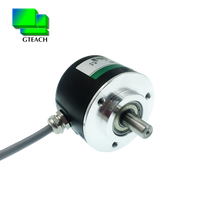 Encodeur Rotatif Incremental à Arbre Plein de 50 mm de Diamètre Extérieur, Type 8 mm, 5-24V, 100ppr, 600ppr, Phases AB, NPN, Collecteur Ouvert