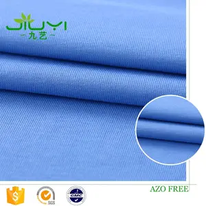 Professionnel vente en gros jersey simple tissu sport chemise tissu solide polyester coton rayonne mélange tissu