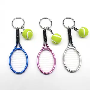 Souvenir gifts mini balls tennis racket keychain