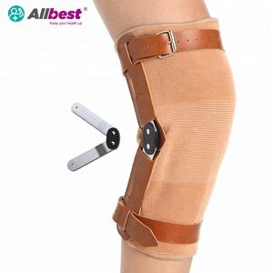 อุปกรณ์พยุงเข่าแบบยืดหยุ่นสำหรับผู้ใหญ่ Allbest ปรับแต่งได้ ผลิตจากผ้าฝ้ายผสมโพลีเอสเตอร์ พร้อมระบบป้องกันขั้นสูง ได้รับมาตรฐาน ISO13485/CE - Product Image 2