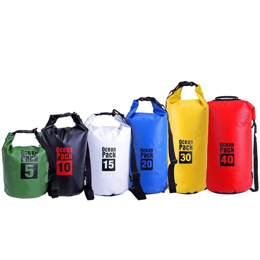 Multifunctional pvc material marine waterproof suitable for kayak camping diving dry bag backpack