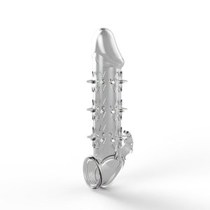 Penis hülle mit Spike Adult Sexspielzeug Penis vergrößerung Transparente wieder verwendbare Dildo hülle für Paare Sexspielzeug für Männer - Product Image 3