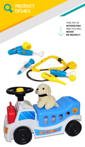 Set Ambulanza Dottore Veterinario Giocattolo in Plastica per Bambini <span class=keywords><strong>Auto</strong></span> Cavalcabile 2018 - Product Image 2