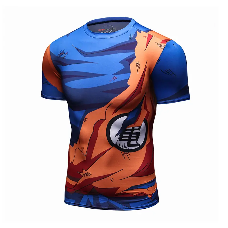 Спортивная одежда Cody Lundin с 3D принтом, футболка для спортивного зала Goku, Мужская компрессионная футболка для бега