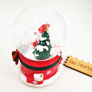 Resin Christmas <strong>Snow</strong> <strong>Ball</strong> Music Box - Product Image 4