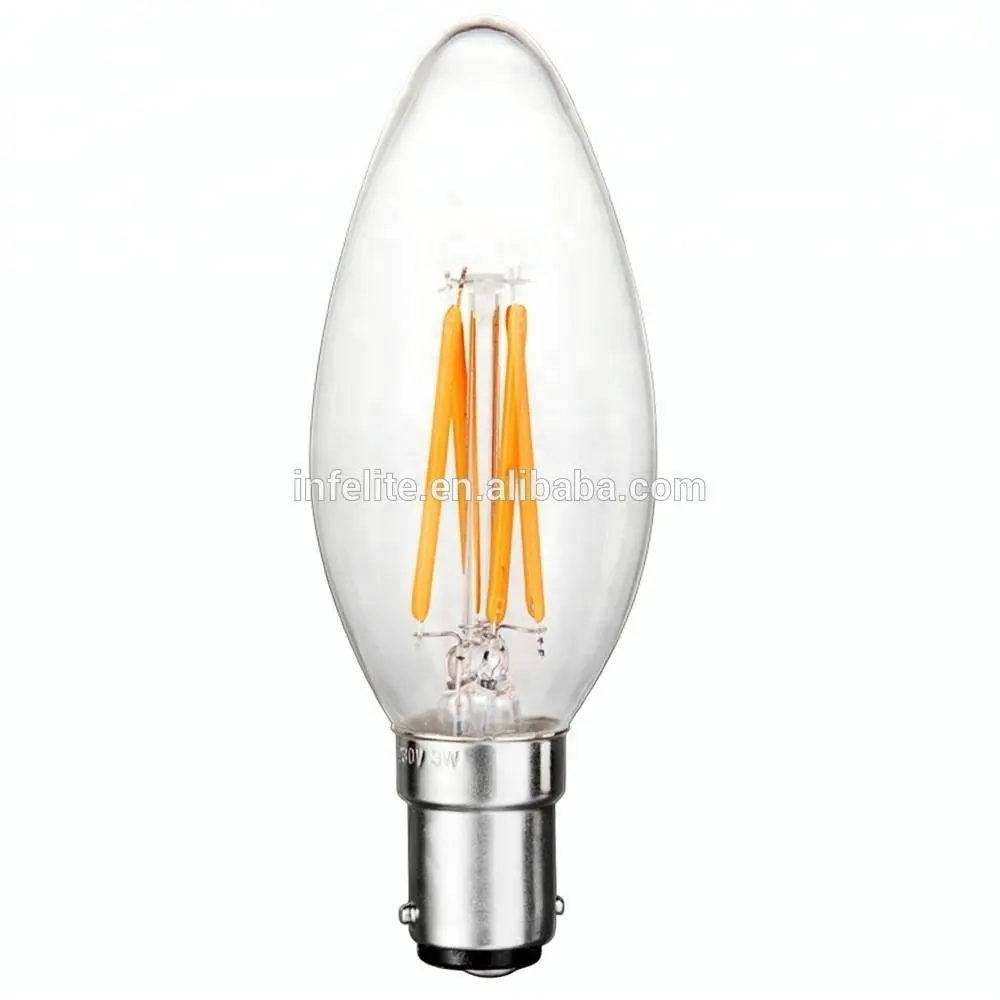 Vintage COB LED Filament Avize Mum Ampul Işık Lambası C32 C35 E12 E14 B15 B22 2 W 4 W 6 W