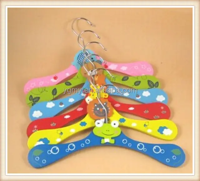 Nieuwe Leuke Dieren Houten Kids Kleerhanger Kindje Kinderen Hanger