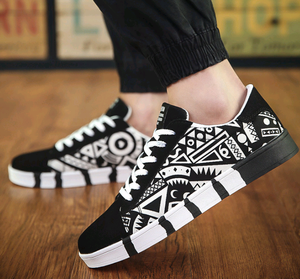 Hotsale Man <strong>Shoes</strong> Fashion Casual <strong>slip</strong> <strong>on</strong> Lace up custom Wholesale <strong>Canvas</strong> Print <strong>men</strong> <strong>Shoes</strong> - Product Image 3