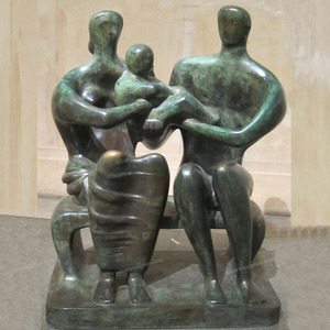 Personalizzato astratta scultura nudo bronzo <span class=keywords><strong>padre</strong></span> e la madre con i bambini statua <span class=keywords><strong>famiglia</strong></span> - Product Image 2