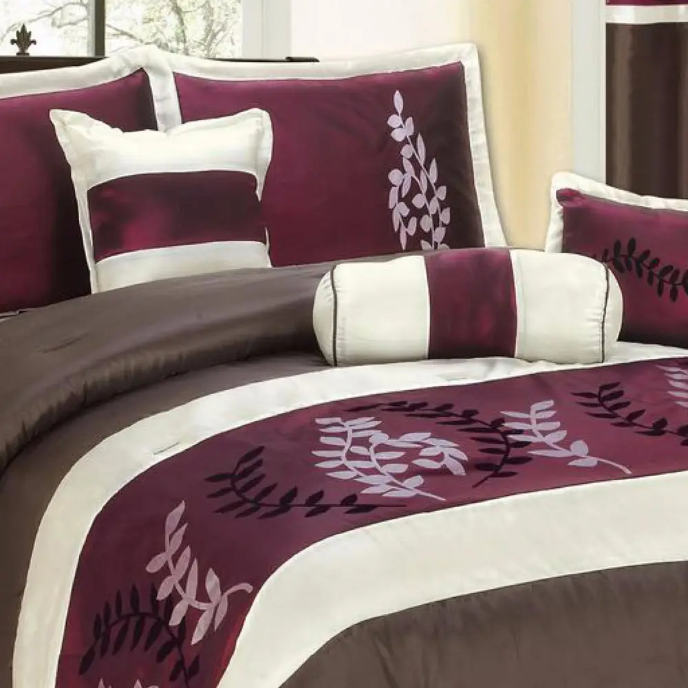 Bedding Polyester Embroidery Bedding Set Luxury Embroidered King Queen Size Comforter Sets