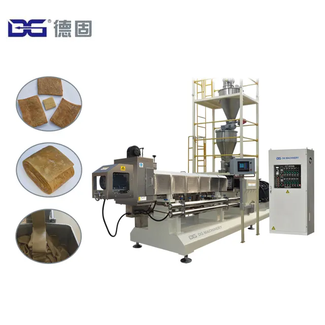 Hoge Kwaliteit Texturize Soja Brokken Soja Vlees Soja-melk Mince Bal Nuggets Maken Machines Gemaakt In China