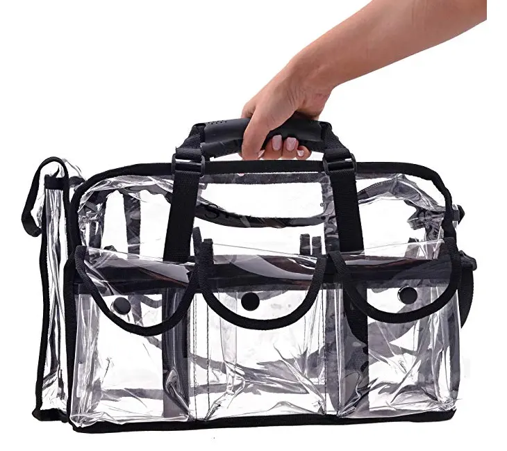 Transparent Beautiful Clear Cosmetic Bag Factory OEM Custom Printed Eco-friendly Makeup Bag