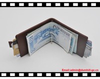 Dompet Klip Uang Kulit Asli Berkualitas Tinggi Hadiah untuk Pria Dompet Kulit Tipis Anti RFID