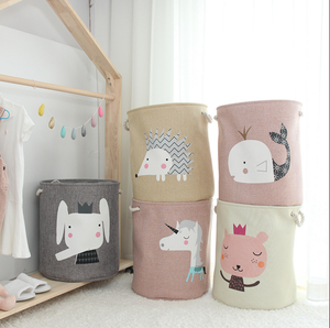 <span class=keywords><strong>Panier</strong></span> de rangement décoratif en toile tissé pour chambre d'enfant - Product Image 1