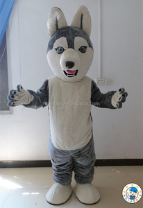 Instock lupo grigio mascotte costume adulto/realistico lupo costume per adulti!!! - Product Image 1