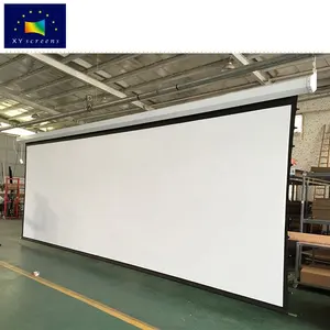 XYSCREEN גבוהה באיכות טובה מחיר גדול הנדסת פרויקט ממונע מקרן מסך פלדה דיור אוטומטי הקרנת מסך