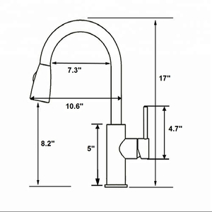 Grifo Mezclador de Agua Fría y Caliente para Fregadero de Cocina de un Solo Orificio, Extraíble, de Acero Inoxidable 304, de Buena Calidad y al Mejor Precio, Marca <span class=keywords><strong>HUICI</strong></span> - Product Image 5
