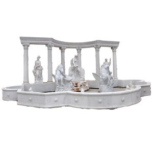 Fontaine trei d'extérieur, grand fontaine d'eau de jardin en pierre à vendre, en Stock mignon