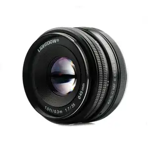 Sudut Lebar 35 Mm Mirrorless Kamera Digital Mirrorless Lensa F/1.7 C Mount untuk Kamera DSLR