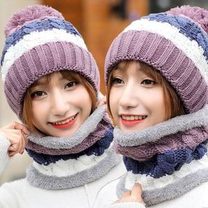 D1459 2019 Thời Trang Nữ Mùa Đông Dày Pom Pom Beanie Mũ Dệt Kim Giản Dị - Product Image 6