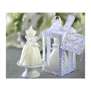 China Factory Price Beautiful White Elegant Wedding Gown Candle