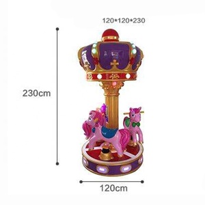 Đồng Xu Hoạt Động <span class=keywords><strong>Kiddie</strong></span> Rides Di Động Carrousel Nhỏ Fairground Merry-Go-Round Mini Trong Nhà <span class=keywords><strong>Carousel</strong></span> Horse Để Bán - Product Image 2