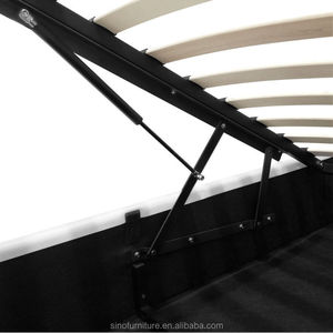 <span class=keywords><strong>Deluxe</strong></span> de elevación de Gas el doble de cuero de la PU de almacenamiento ahorro de espacio cama muebles de diseño en blanco - Product Image 4
