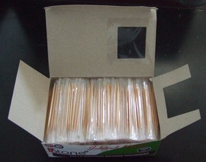 Desechable ecológico mini palillo de bambú con el paquete del OPP - Product Image 1