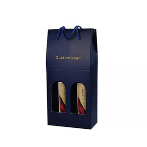 Embalaje <span class=keywords><strong>de</strong></span> <span class=keywords><strong>vino</strong></span> corrugado con logotipo personalizado, caja <span class=keywords><strong>de</strong></span> papel <span class=keywords><strong>para</strong></span> <span class=keywords><strong>botellas</strong></span> dobles - Product Image 1