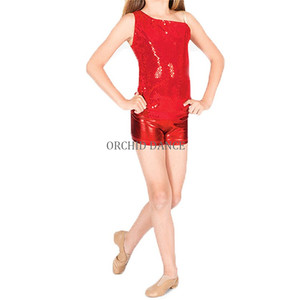 Pantaloncini da ballo per bambini in Spandex rivestiti economici professionali all'ingrosso ragazze - Product Image 5