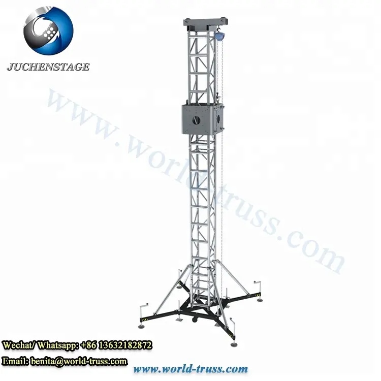 Truss de altavoz de altura personalizada, conjunto de línea de iluminación de altavoz Truss Stand Tower Lift para concierto