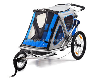 <span class=keywords><strong>Triciclo</strong></span> Plegable de <span class=keywords><strong>Doble</strong></span> Asiento <span class=keywords><strong>para</strong></span> Niños con Marco de Aleación de Aluminio, Remolque <span class=keywords><strong>para</strong></span> Bicicleta de Bebé - Product Image 1