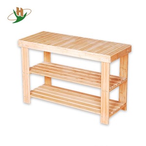 2 niveles bambú sólido madera <span class=keywords><strong>entrada</strong></span> Banco <span class=keywords><strong>Zapatero</strong></span> de almacenamiento - Product Image 1