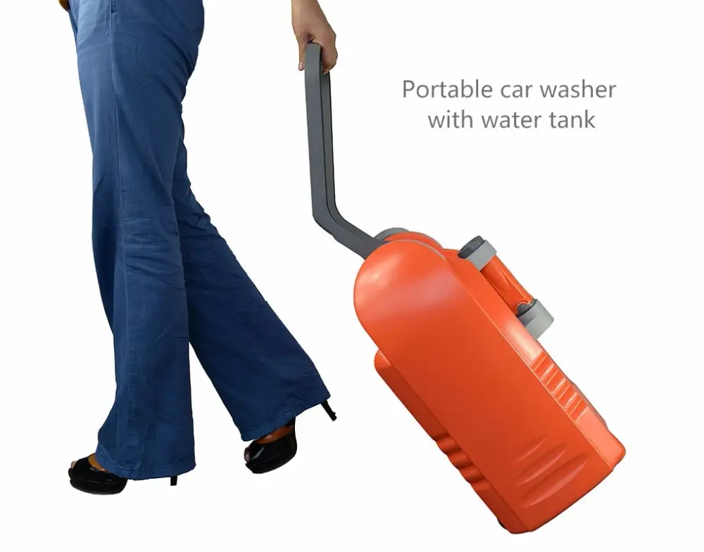 Taşınabilir açık basınçlı yıkama bir kombine su deposu ve pilli led ışıkları, yüksek basınçlı pompa püskürtücü yıkayıcı