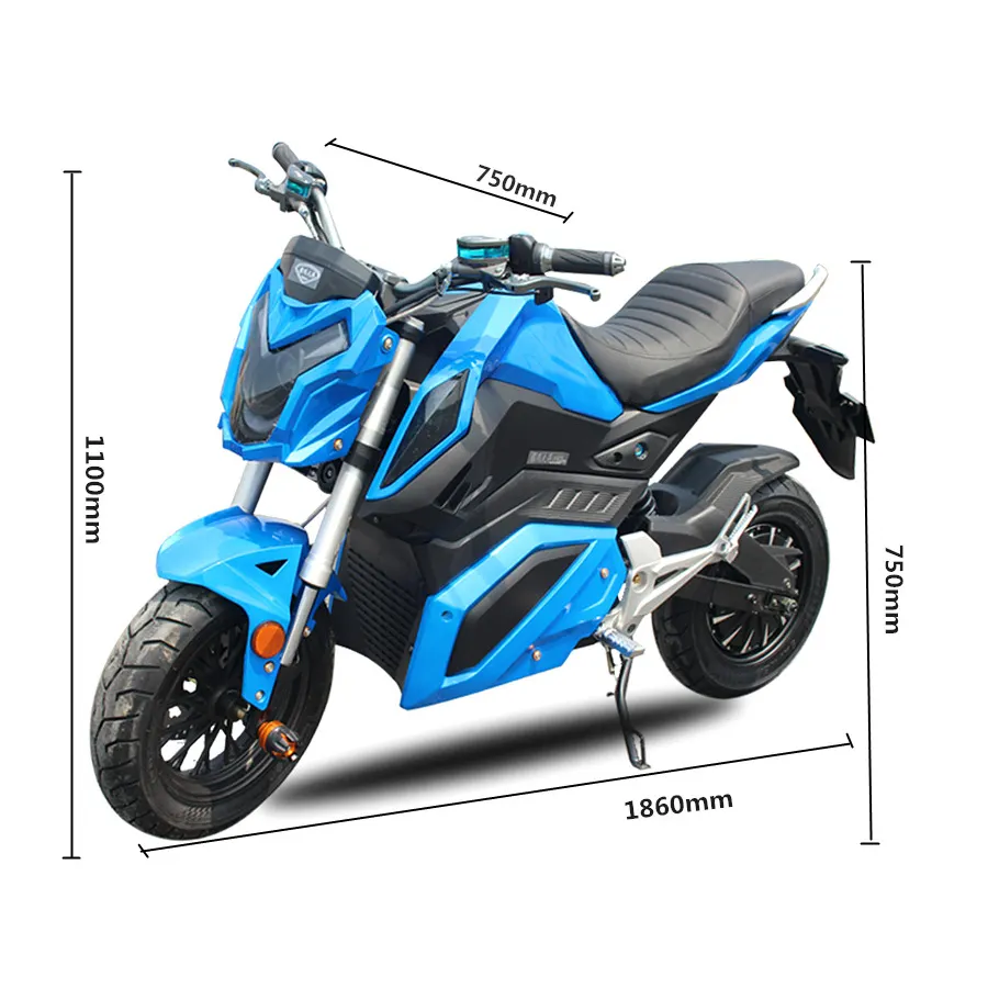 Chine Offre Spéciale haute qualité 72V1500W E moto ÉLECTRIQUE pour adulte avec 80kms gamme