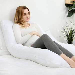 Vente en gros 100% coton couleur personnalisée multi-usage corps en forme de U oreiller de <span class=keywords><strong>grossesse</strong></span> oreiller de maternité - Product Image 5
