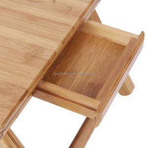 Wholesale Eco-Friendly Foldable Adjustable Bamboo Laptop <strong>Desk</strong> with Storage Drawers <strong>Compact</strong> Laptop Table for Home Office - Product Image 6