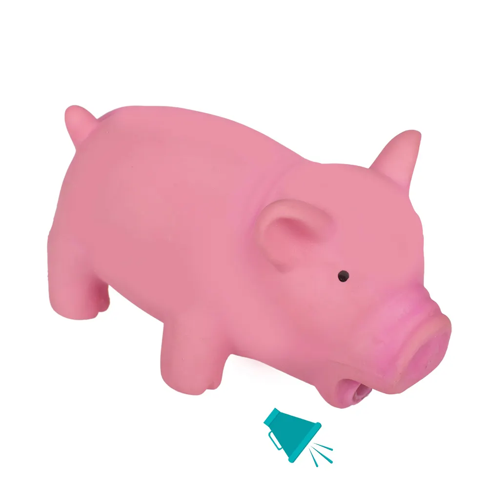 ペット犬ラテックスおもちゃかわいいピンク中型大型豚きしむ