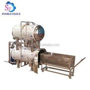 Stérilisateur à haute pression pour aliments en conserve à double étage de 300 kg/fois/Machine de rétortage pour jus de fruits en conserve - Product Image 2