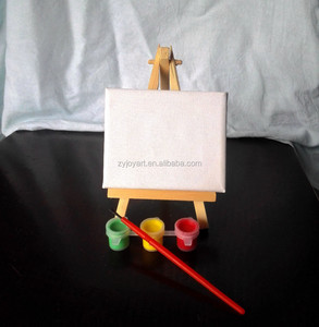 A-frame <strong>Mini</strong> Display Wooden Easel With Stretched Painting <strong>Canvas</strong> 3.5*6 Inch - Product Image 6