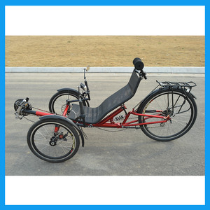 Rear suspension 3 wheels recumbent bicycle <span class=keywords><strong>eclectic</strong></span> manufacturer - Product Image 2
