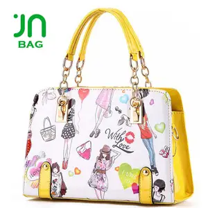 JIANUO yellow purple yiwu cheap beautiful ladies handbags in pakistan manufacturers oem customized jianuo pu pu polyester high quallity