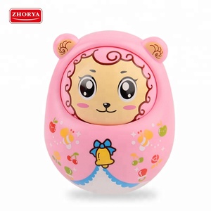 ABS bébé interaction moutons de <span class=keywords><strong>bande</strong></span> <span class=keywords><strong>dessinée</strong></span> hochet cloche tumbler jouet roly poly oeuf - Product Image 4