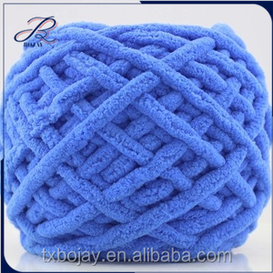 Fils de chenille <span class=keywords><strong>polyester</strong></span> velours 0.7 couleurs unies et multicolores, tricot <span class=keywords><strong>Super</strong></span> épais 100% x cm - Product Image 2