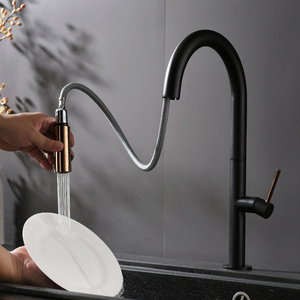 Новый стильный черный латунный Смеситель для раковины - Product Image 2