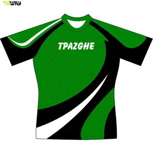 Mens gestrickte sublimation rugby shirt rugby jersey